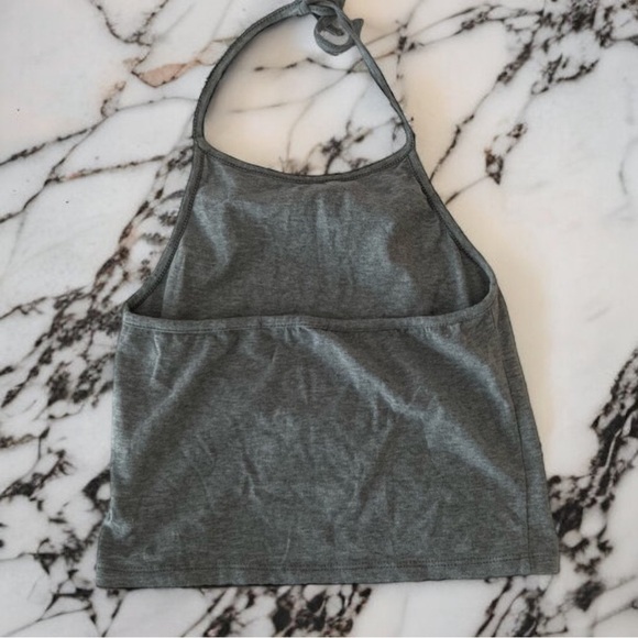 Brandy Melville grey cropped halter top​​​ - Picture 3 of 3